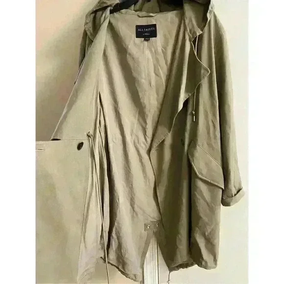All saints bexley‎ Parker hooded lightweight jacket XS oversized fits up to XL - Picture 7 of 13